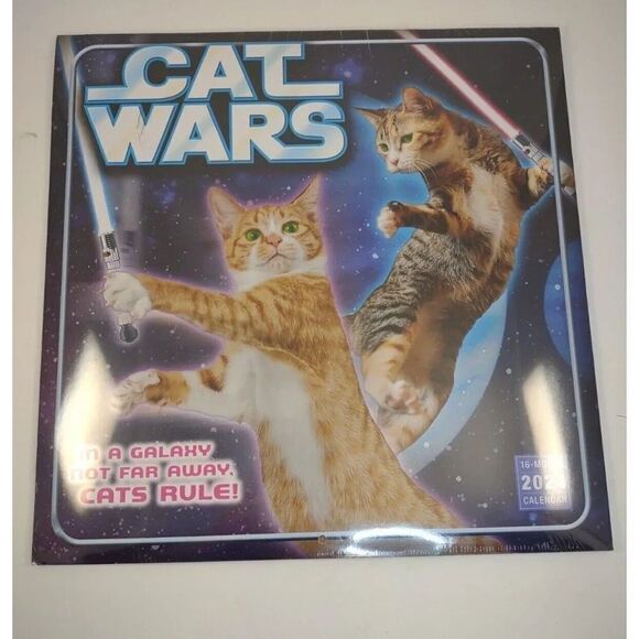 Cat Wars In A Galaxy Not Far Away Cats Rule 2024 Calendar 16 Month - Picture 6 of 12